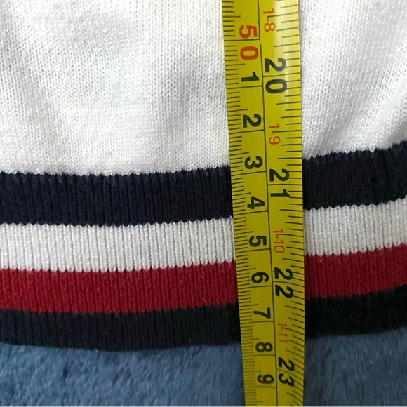 Tommy Hilfiger Women’s White Cardigan With Red & Blue Stripes - Picture 5 of 5